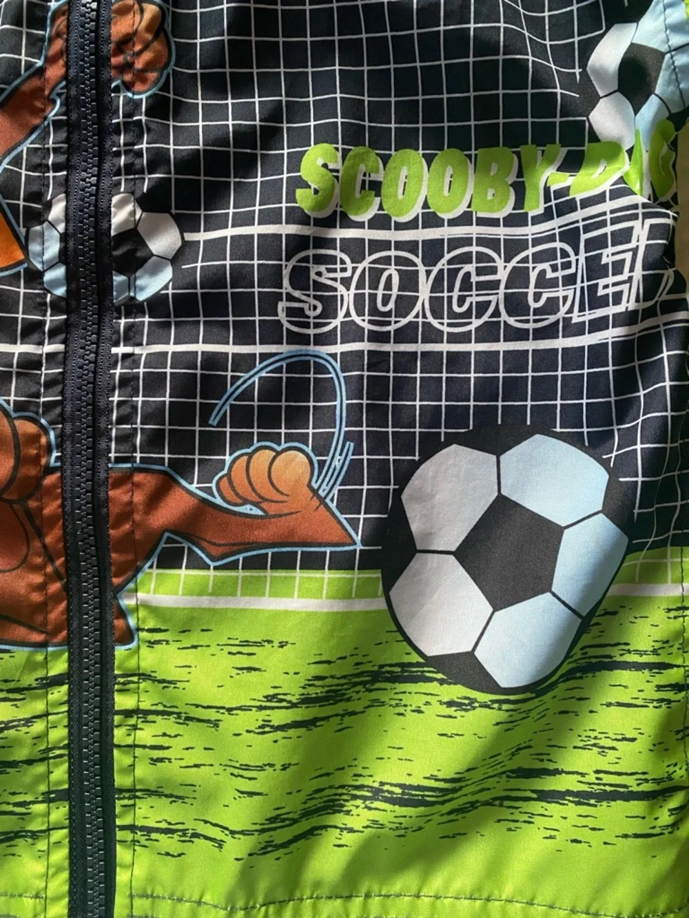Cartoon Network Scooby Doo Wear Soccer Vintage Kids Windbreaker Size 6/7
